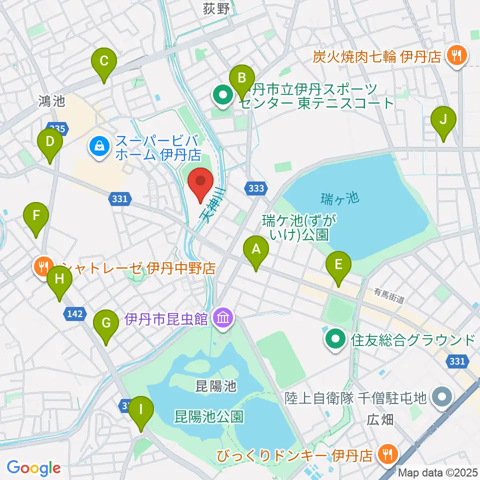 TOYO TIRES伊丹スポーツセンター体育館周辺のコンビニエンスストア一覧地図