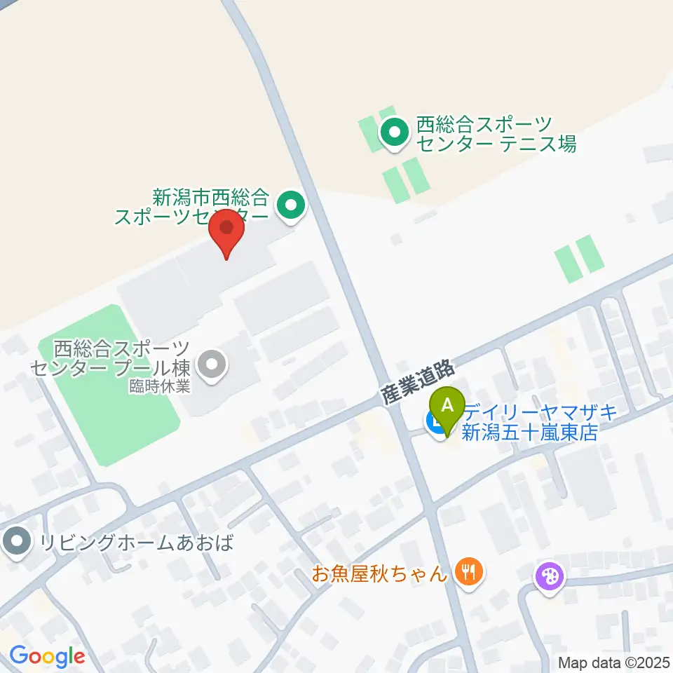 新潟市西総合スポーツセンター周辺のコンビニエンスストア一覧地図