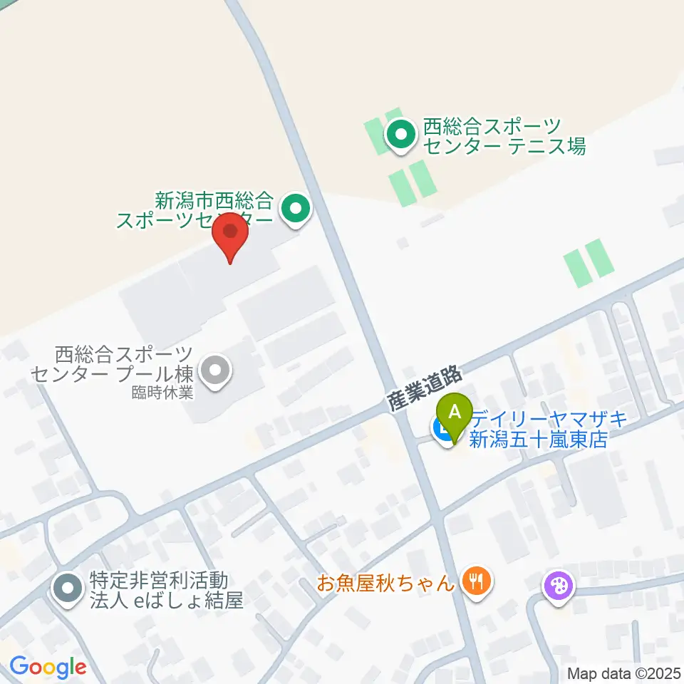 新潟市西総合スポーツセンター周辺のコンビニエンスストア一覧地図