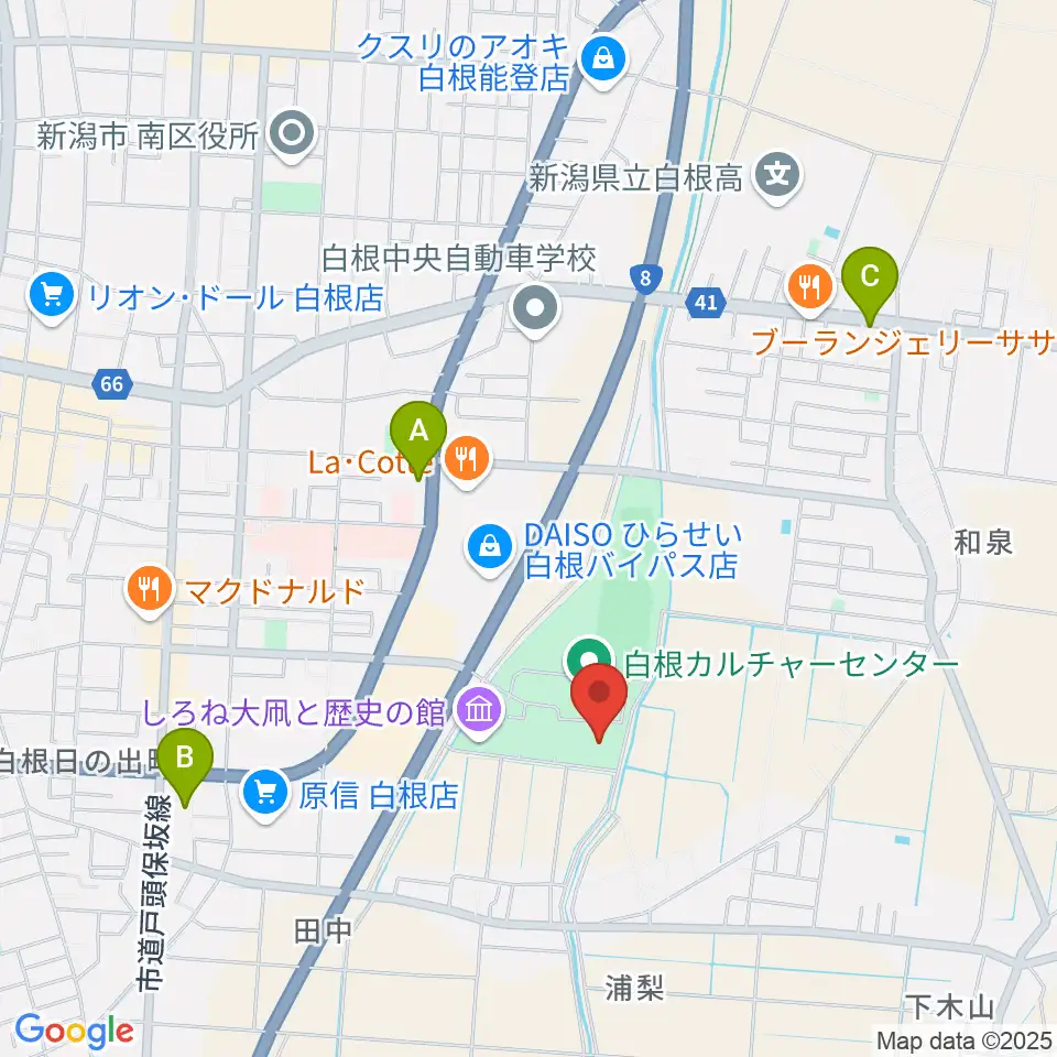 白根総合公園屋内プール周辺のコンビニエンスストア一覧地図