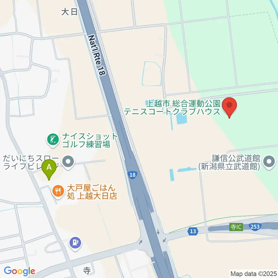 謙信公武道館周辺のコンビニエンスストア一覧地図