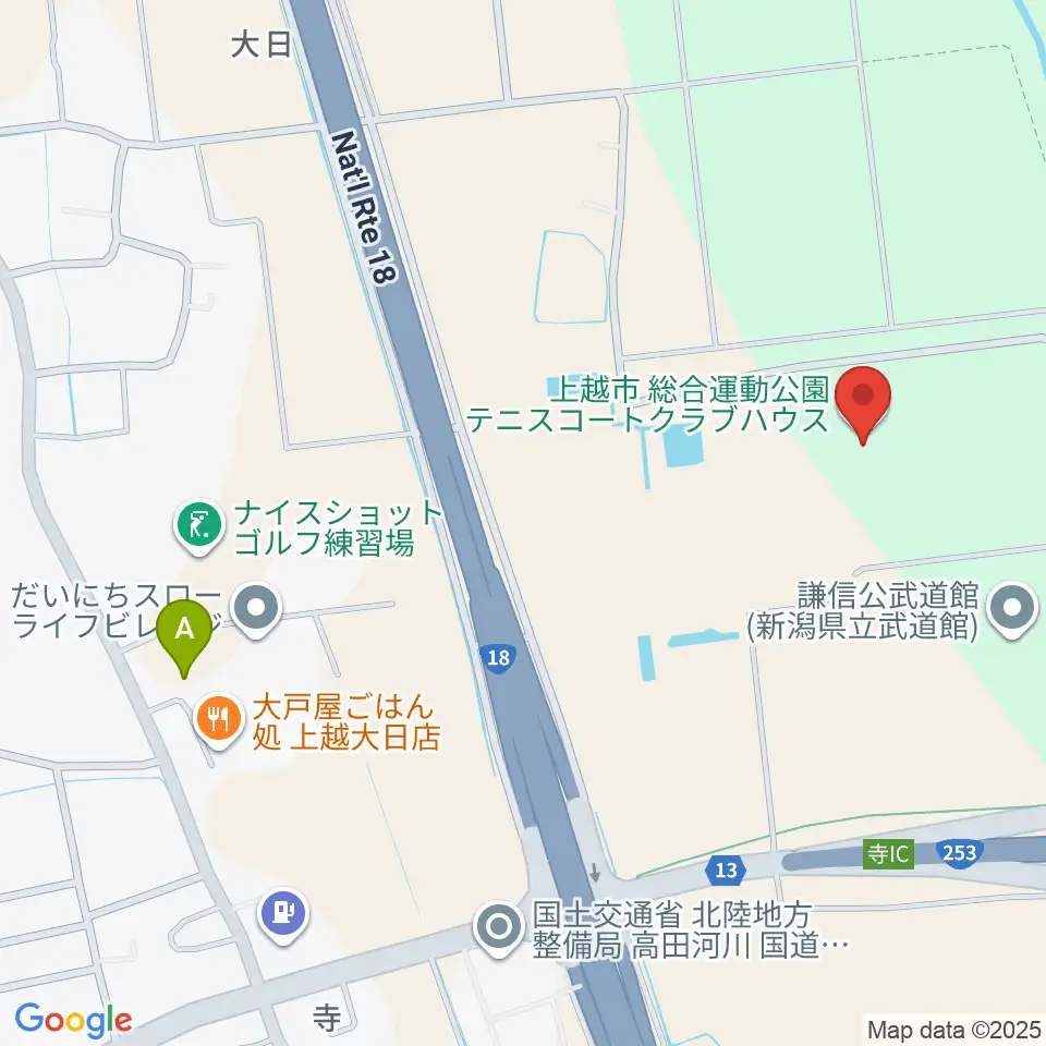謙信公武道館周辺のコンビニエンスストア一覧地図