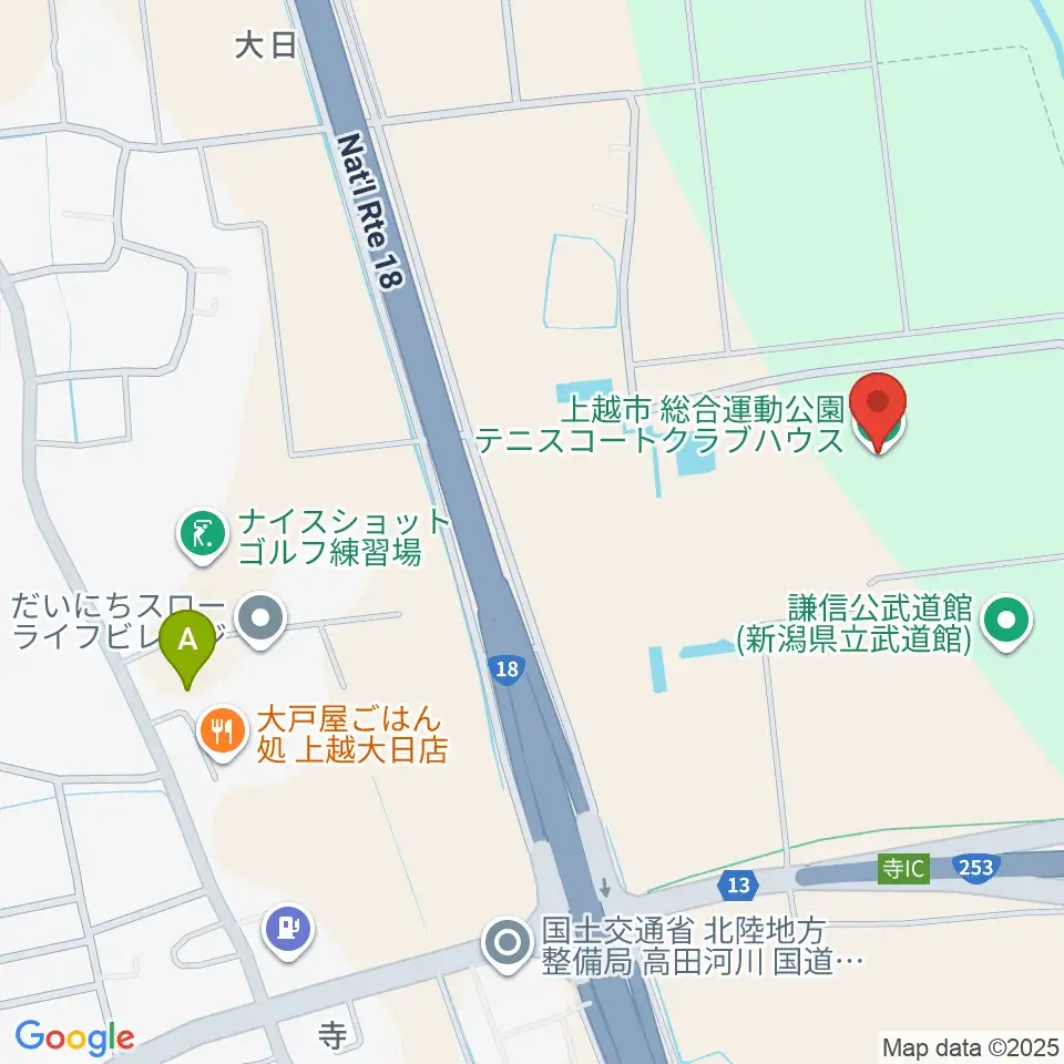 謙信公武道館周辺のコンビニエンスストア一覧地図