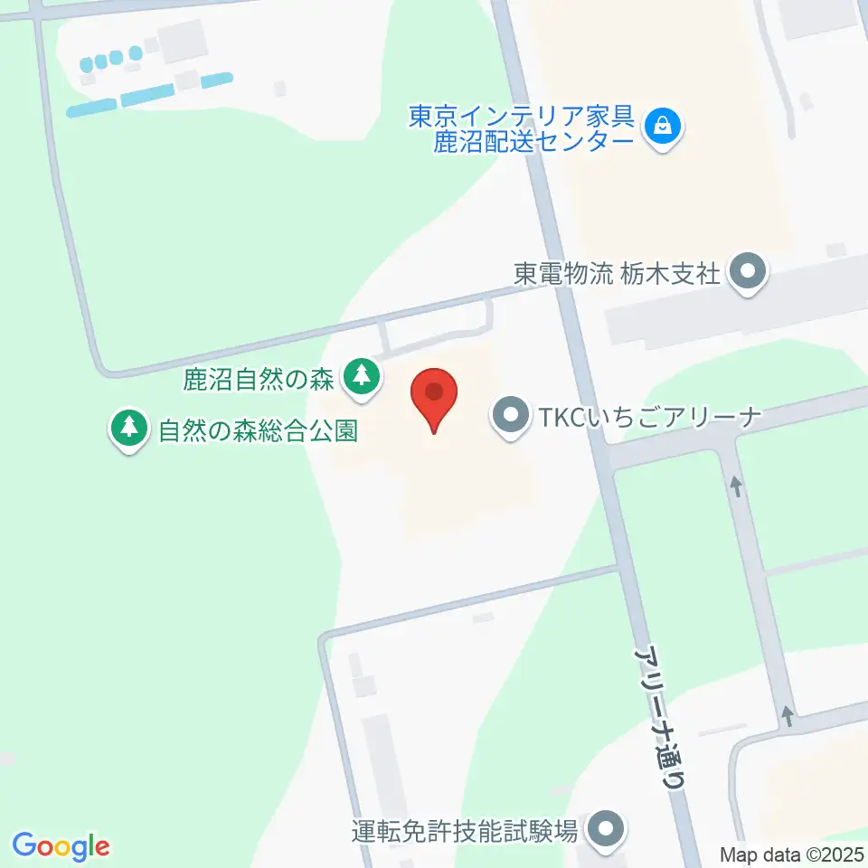 TKCいちごアリーナ周辺のコンビニエンスストア一覧地図