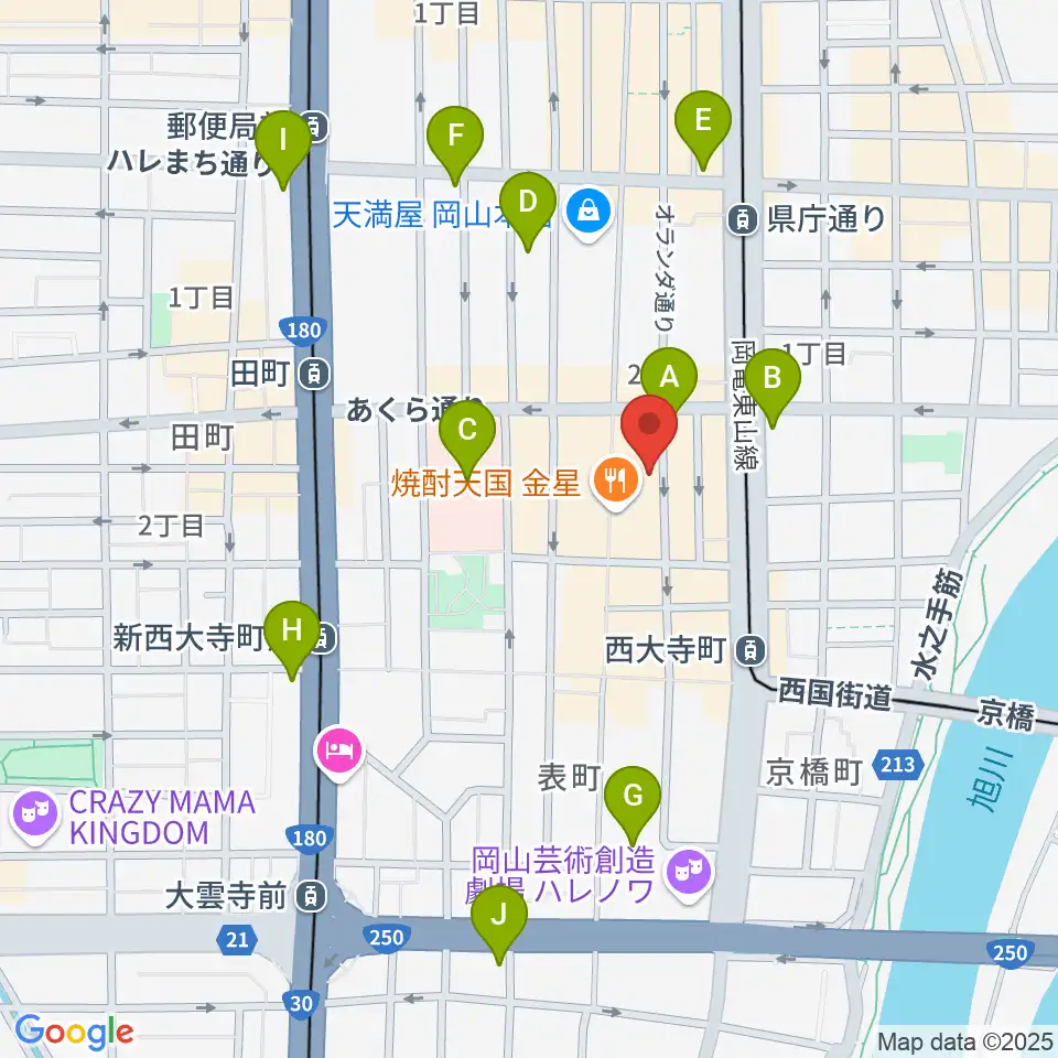 長谷川楽器ウインドパサージュ周辺のコンビニエンスストア一覧地図