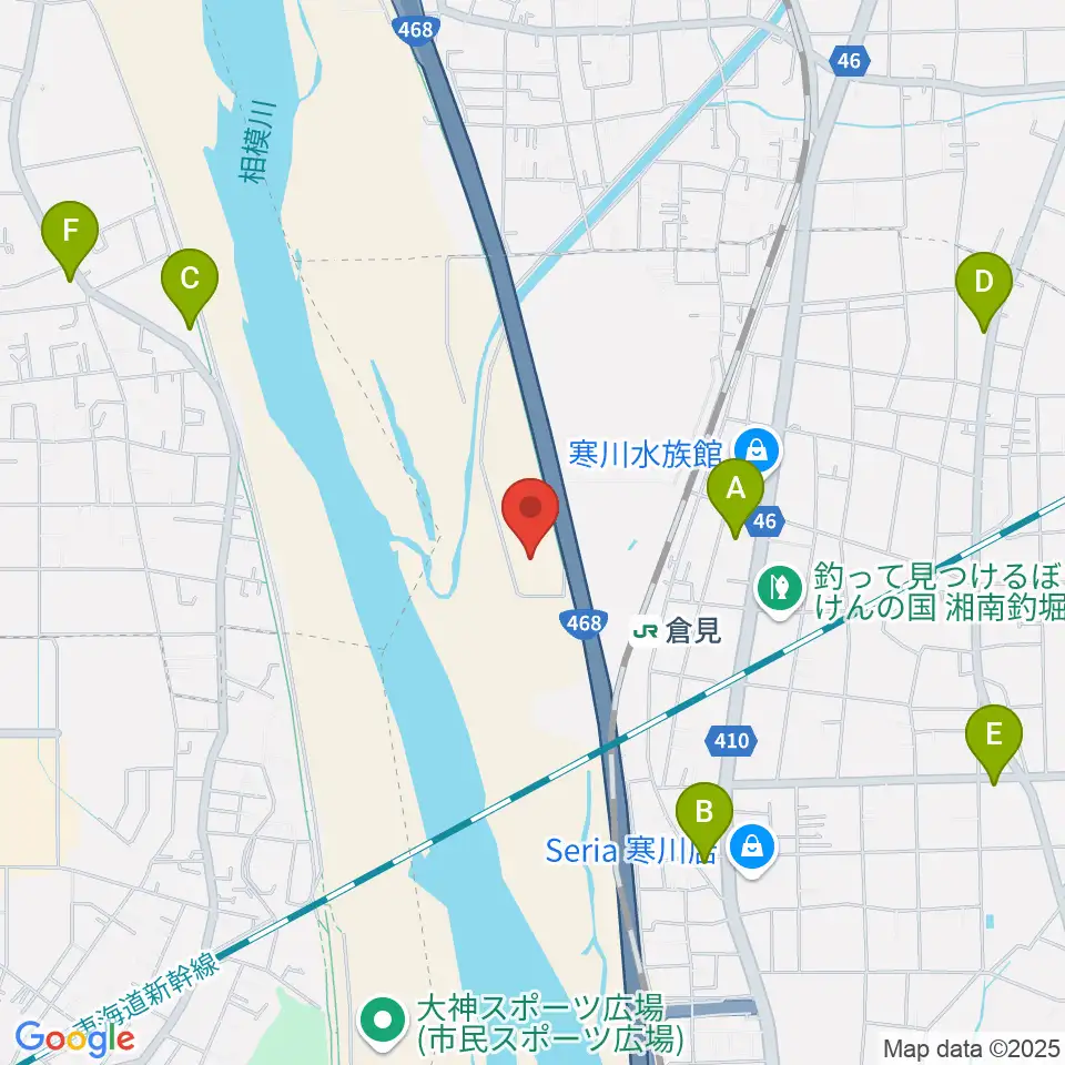 倉見スポーツ公園野球場周辺のコンビニエンスストア一覧地図