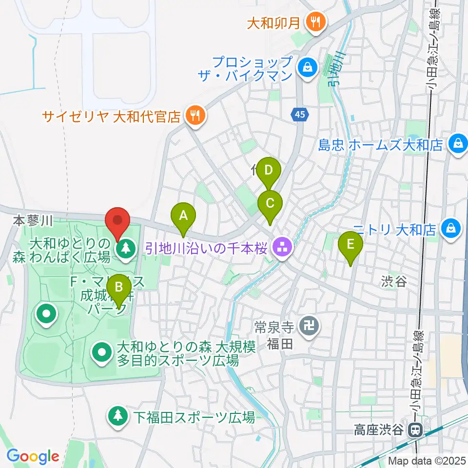 F・マリノス 成城石井パーク芝生グラウンド周辺のコンビニエンスストア一覧地図