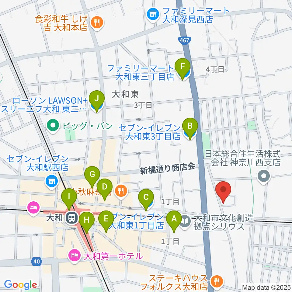 ウィーンホール周辺のコンビニエンスストア一覧地図