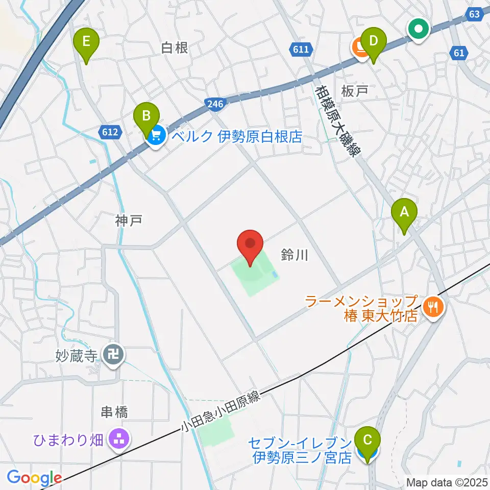 チャンピオンすずかわ野球場周辺のコンビニエンスストア一覧地図