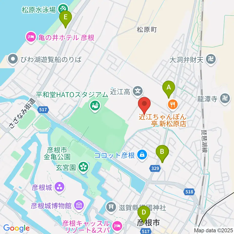平和堂げんきっこフィールド周辺のコンビニエンスストア一覧地図