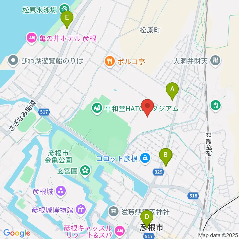 平和堂げんきっこフィールド周辺のコンビニエンスストア一覧地図