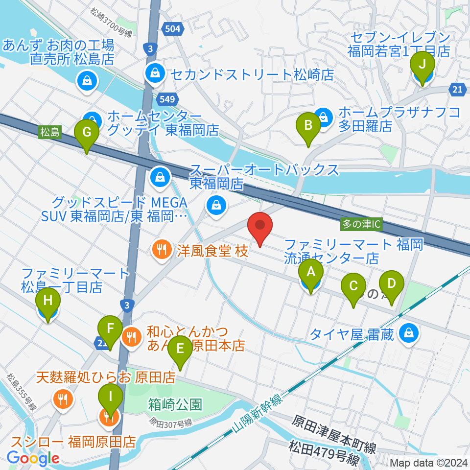 ナイスビームスタジオ周辺のコンビニエンスストア一覧地図