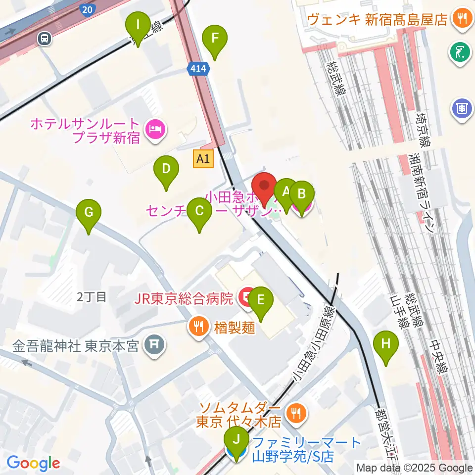 スタジオキーボード周辺のコンビニエンスストア一覧地図