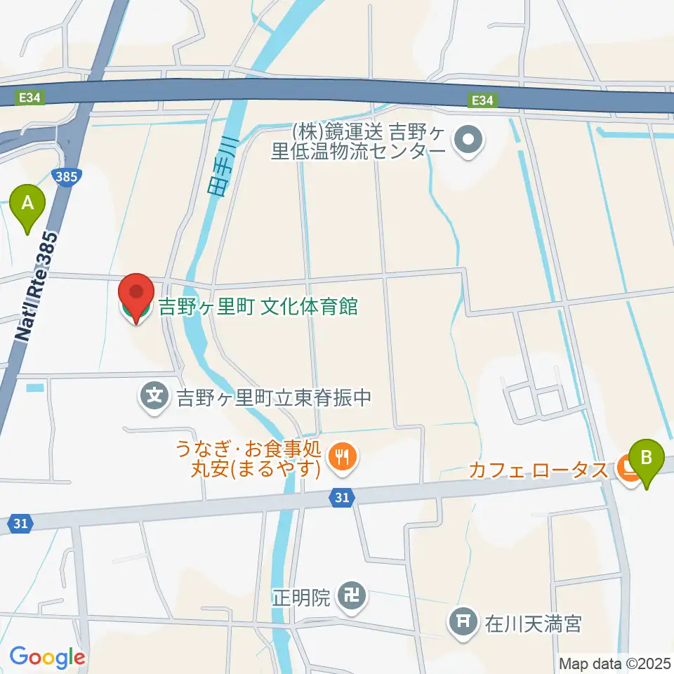 吉野ヶ里町文化体育館周辺のコンビニエンスストア一覧地図