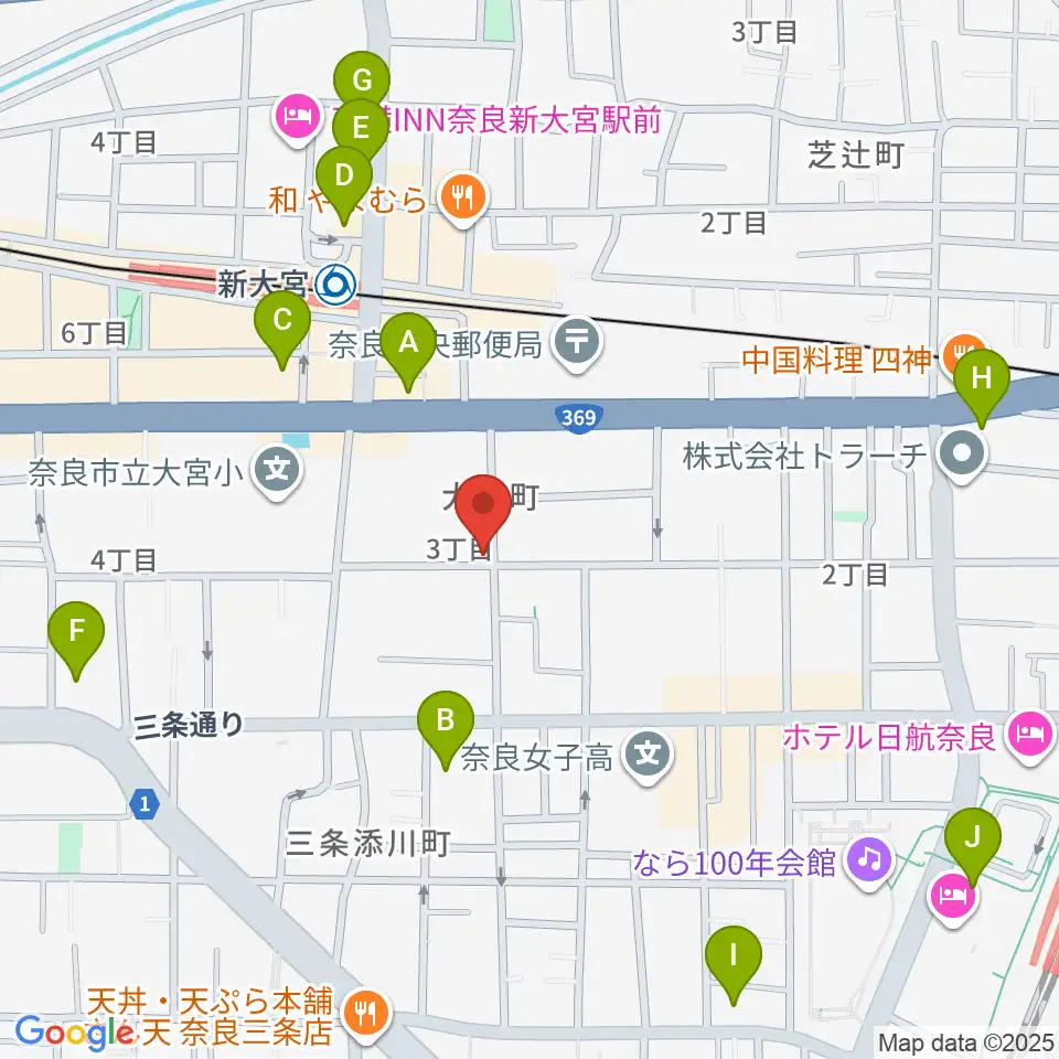 Eフラット音楽スタジオ周辺のコンビニエンスストア一覧地図