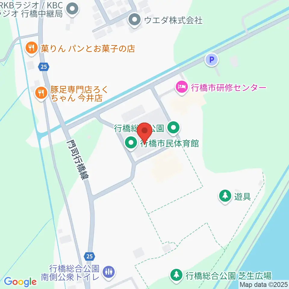 行橋市民体育館周辺のコンビニエンスストア一覧地図