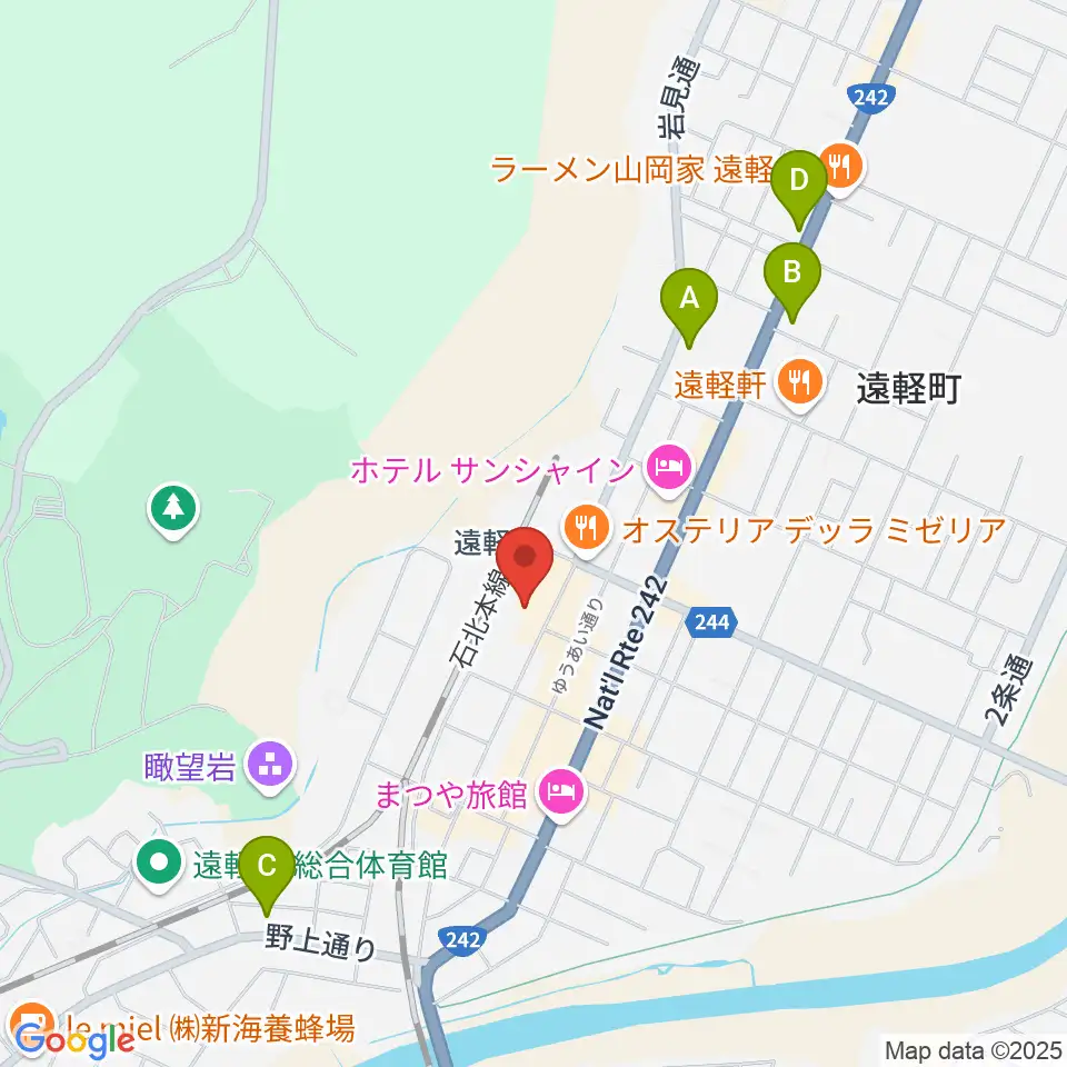 遠軽町芸術文化交流プラザ メトロプラザ周辺のコンビニエンスストア一覧地図
