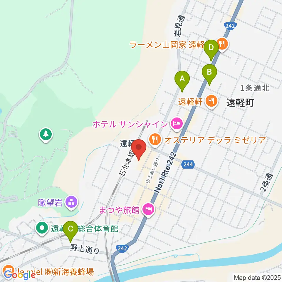 遠軽町芸術文化交流プラザ メトロプラザ周辺のコンビニエンスストア一覧地図