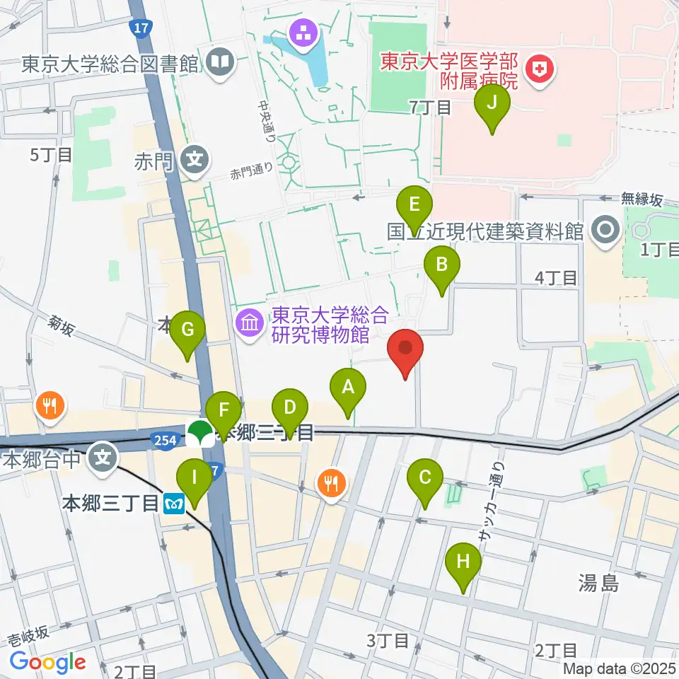 文京総合体育館周辺のコンビニエンスストア一覧地図