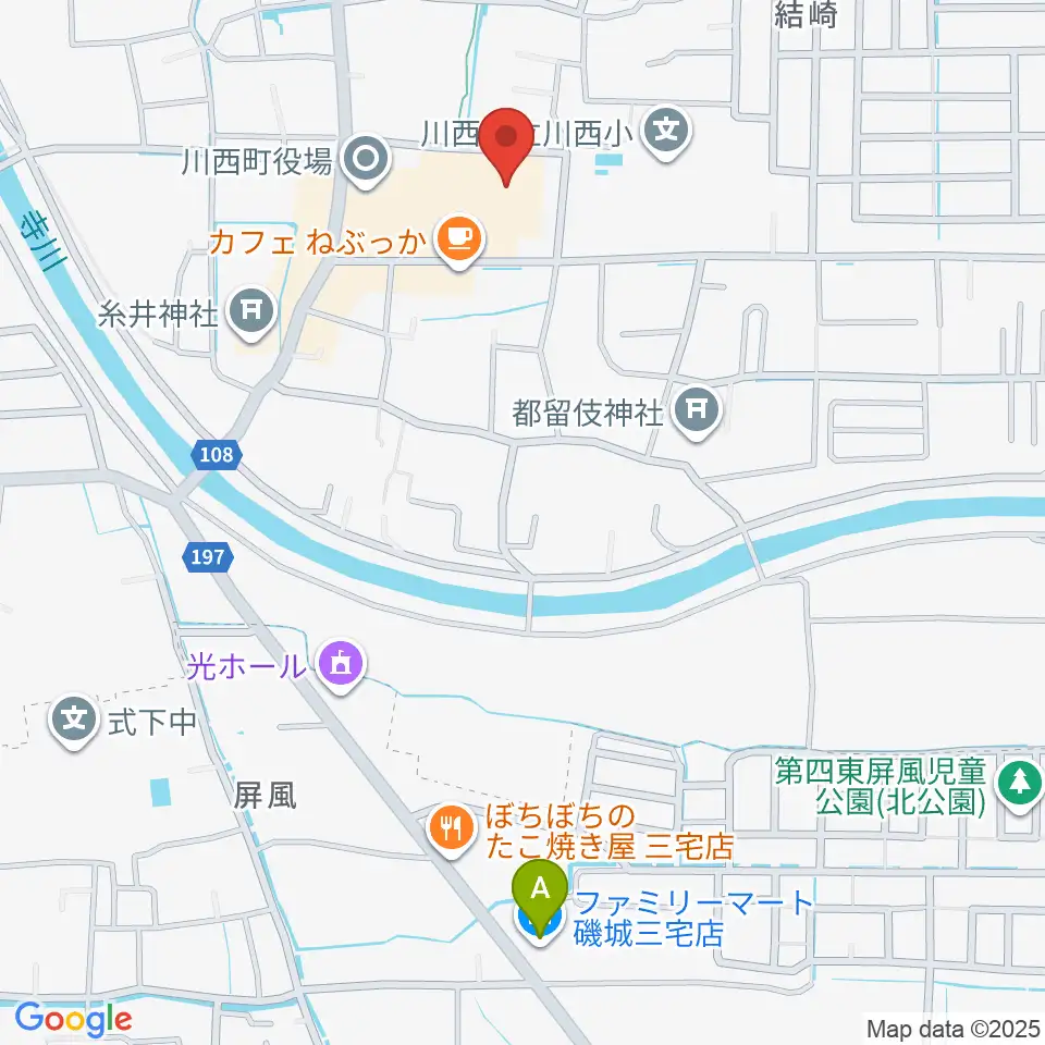 川西文化会館周辺のコンビニエンスストア一覧地図