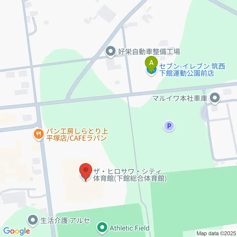ザ・ヒロサワ・シティ体育館周辺のコンビニエンスストア一覧地図