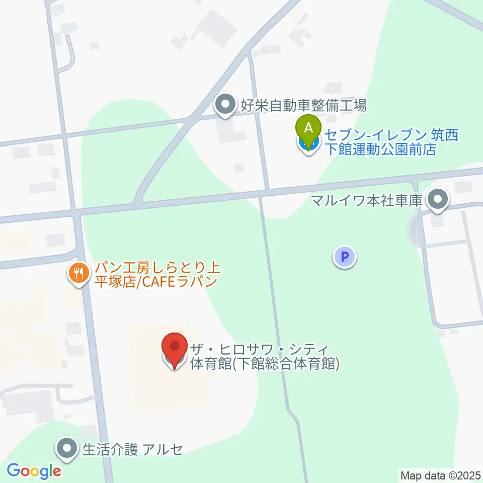 ザ・ヒロサワ・シティ体育館周辺のコンビニエンスストア一覧地図