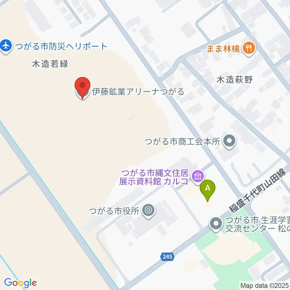 伊藤鉱業アリーナつがる周辺のコンビニエンスストア一覧地図