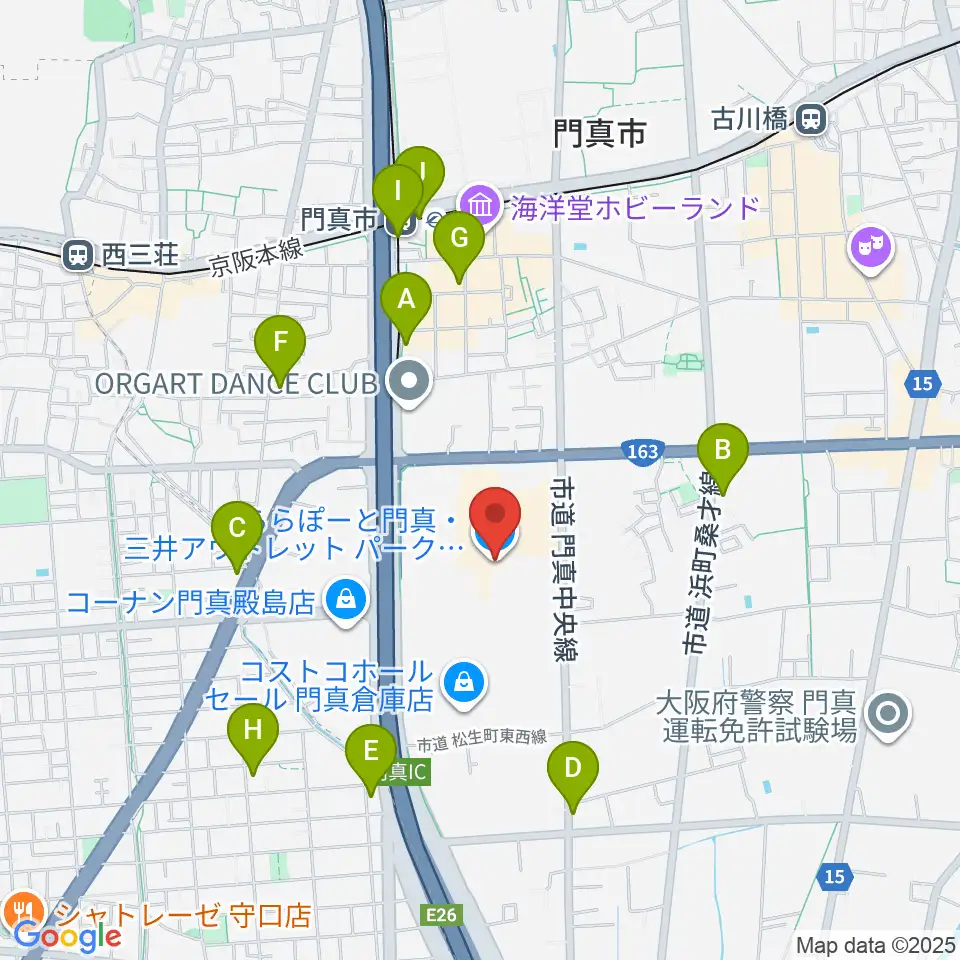TOHOシネマズ ららぽーと門真周辺のコンビニエンスストア一覧地図