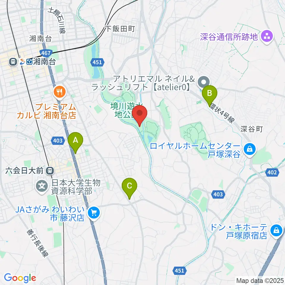 境川遊水地公園野球場周辺のコンビニエンスストア一覧地図