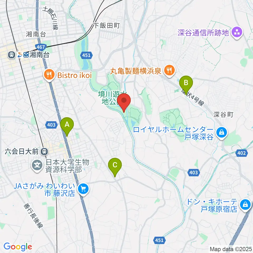 境川遊水地公園野球場周辺のコンビニエンスストア一覧地図