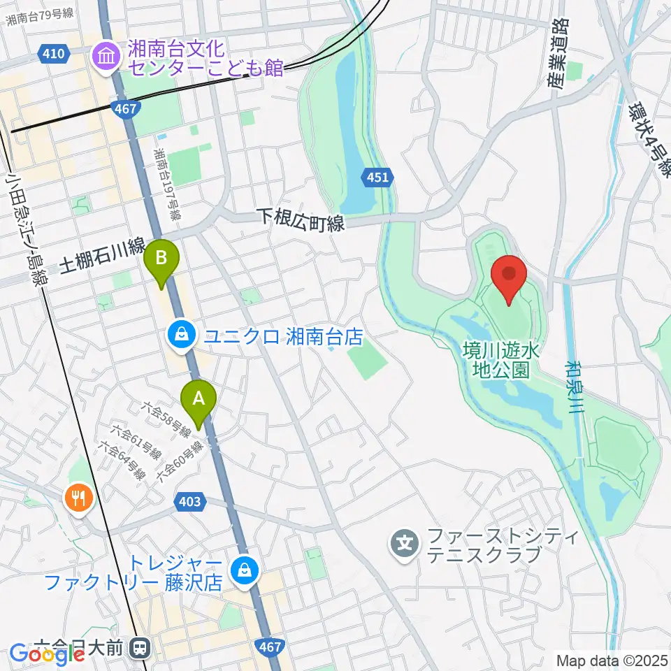 境川遊水地公園多目的グラウンド周辺のコンビニエンスストア一覧地図