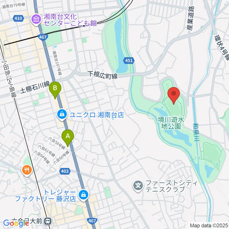 境川遊水地公園多目的グラウンド周辺のコンビニエンスストア一覧地図