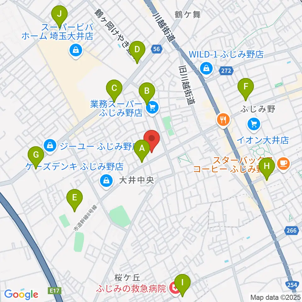 ふじみ野ステラ・ウェスト周辺のコンビニエンスストア一覧地図