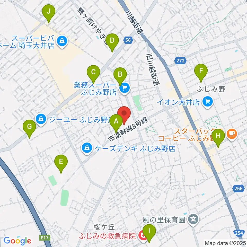 ふじみ野ステラ・ウェスト周辺のコンビニエンスストア一覧地図