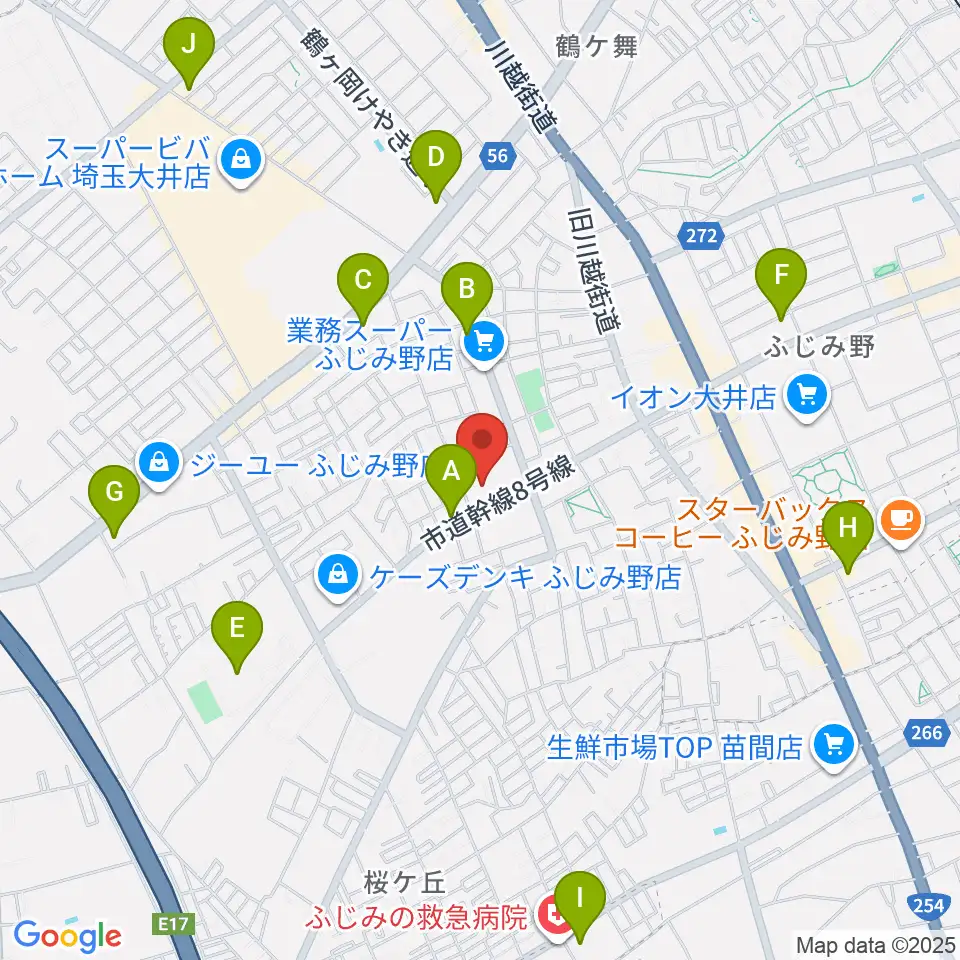 ふじみ野ステラ・ウェスト周辺のコンビニエンスストア一覧地図