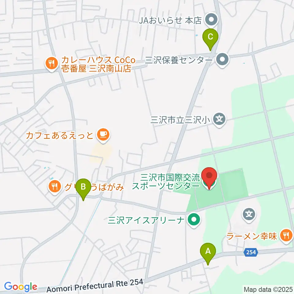 三沢市国際交流スポーツセンター周辺のコンビニエンスストア一覧地図