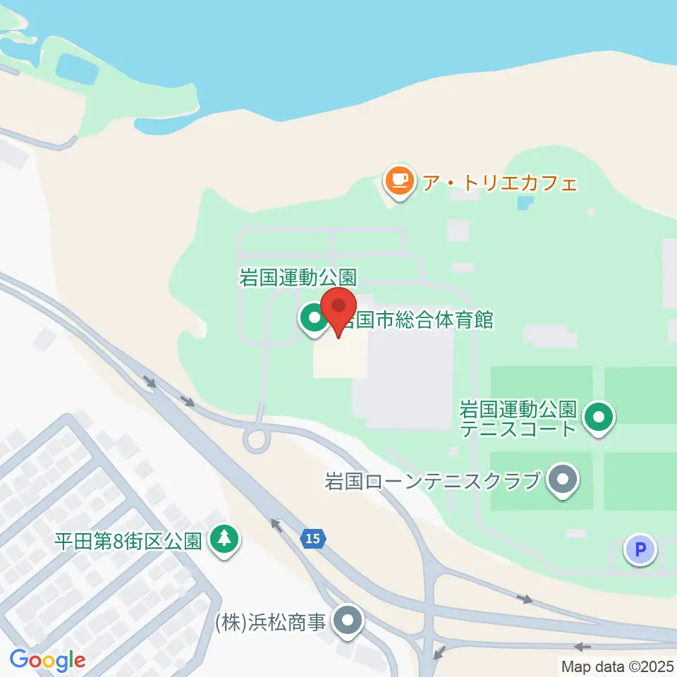 岩国市総合体育館周辺のコンビニエンスストア一覧地図