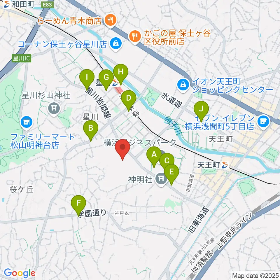 横浜市保土ケ谷スポーツセンター周辺のコンビニエンスストア一覧地図