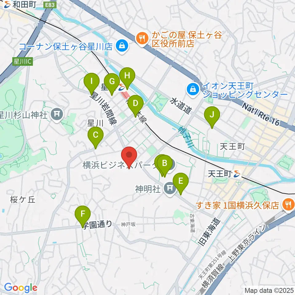 横浜市保土ケ谷スポーツセンター周辺のコンビニエンスストア一覧地図