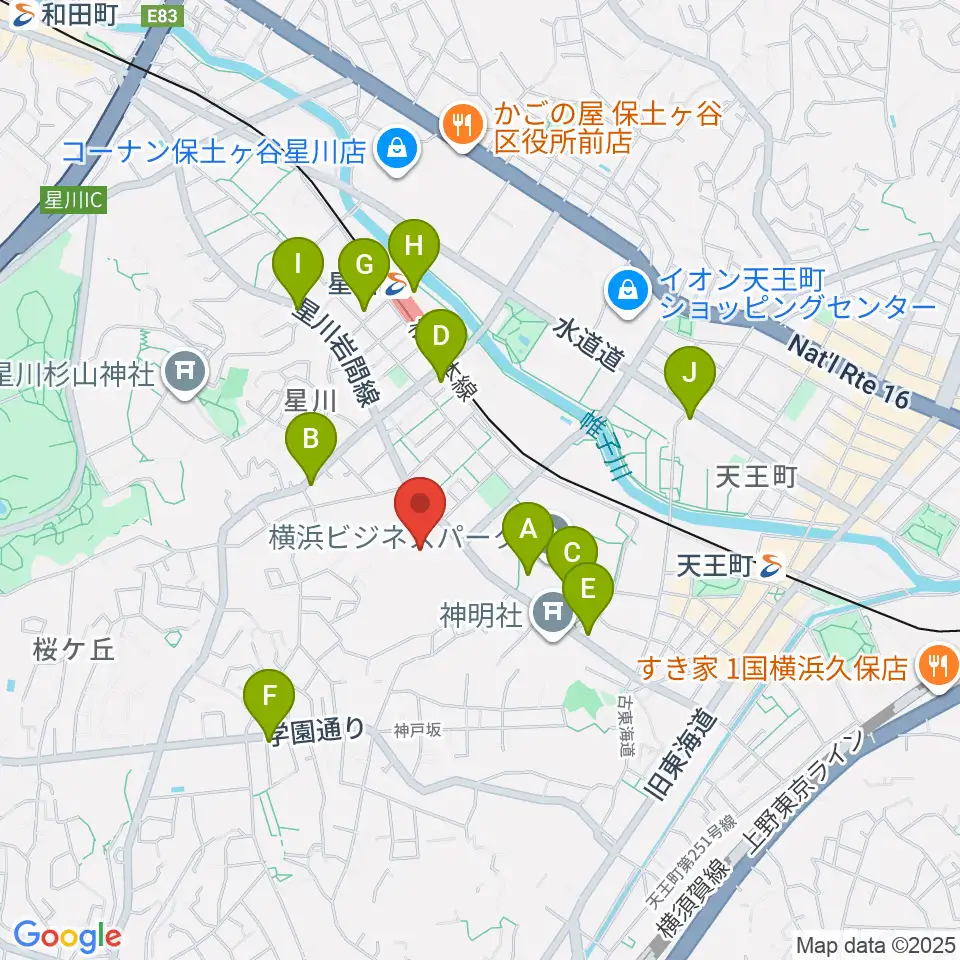 横浜市保土ケ谷スポーツセンター周辺のコンビニエンスストア一覧地図