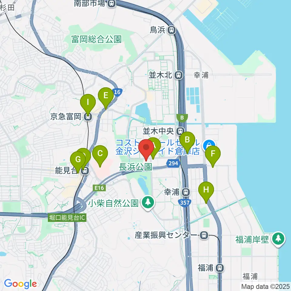横浜市金沢スポーツセンター周辺のコンビニエンスストア一覧地図