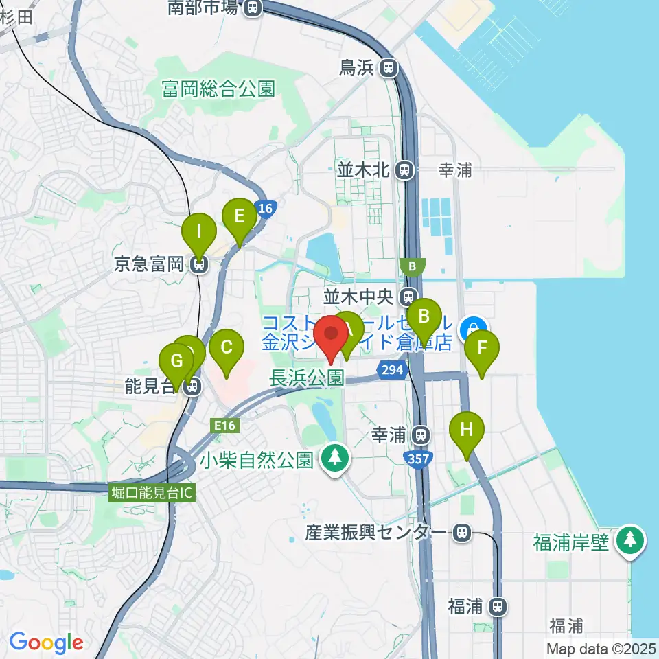 横浜市金沢スポーツセンター周辺のコンビニエンスストア一覧地図