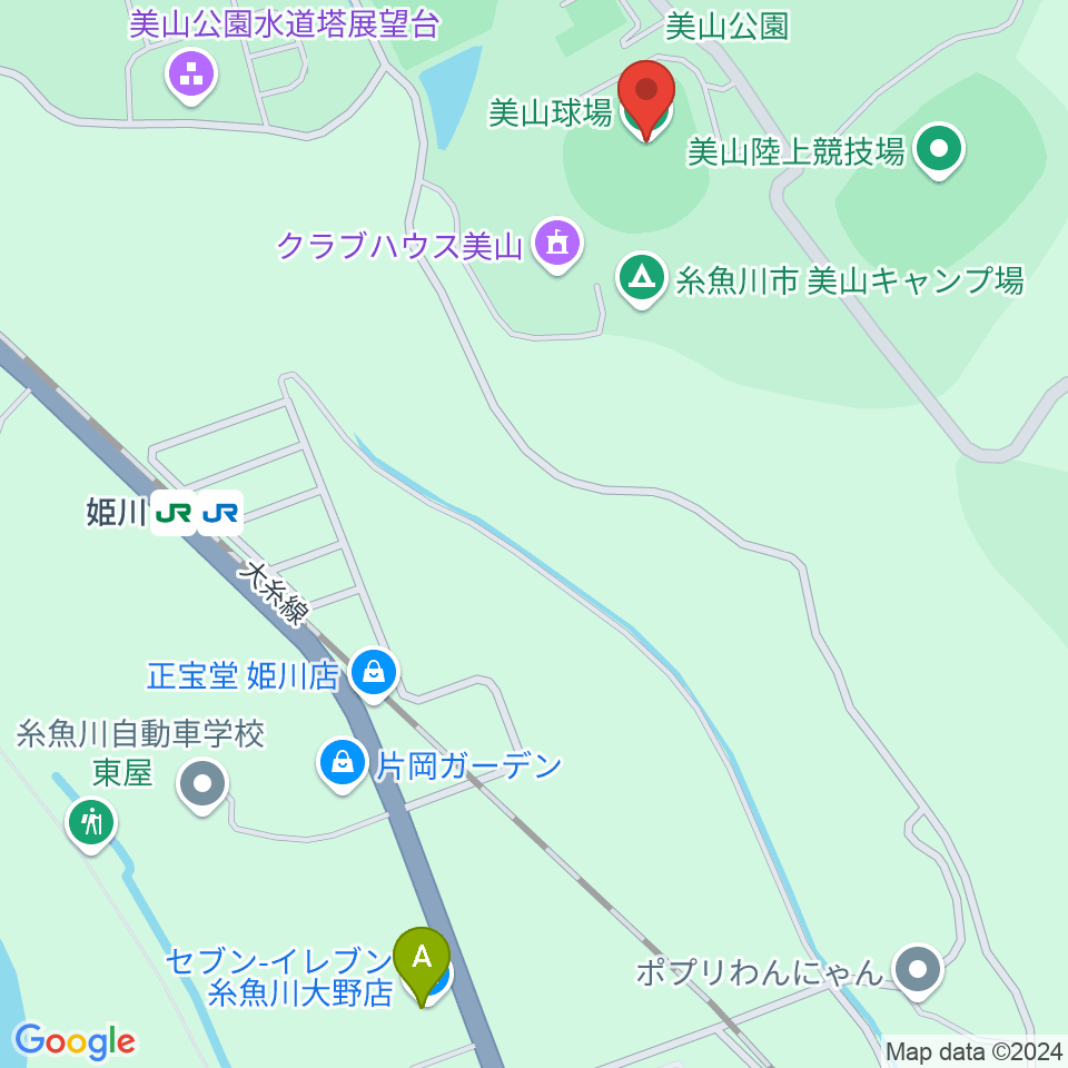 美山球場周辺のコンビニエンスストア一覧地図