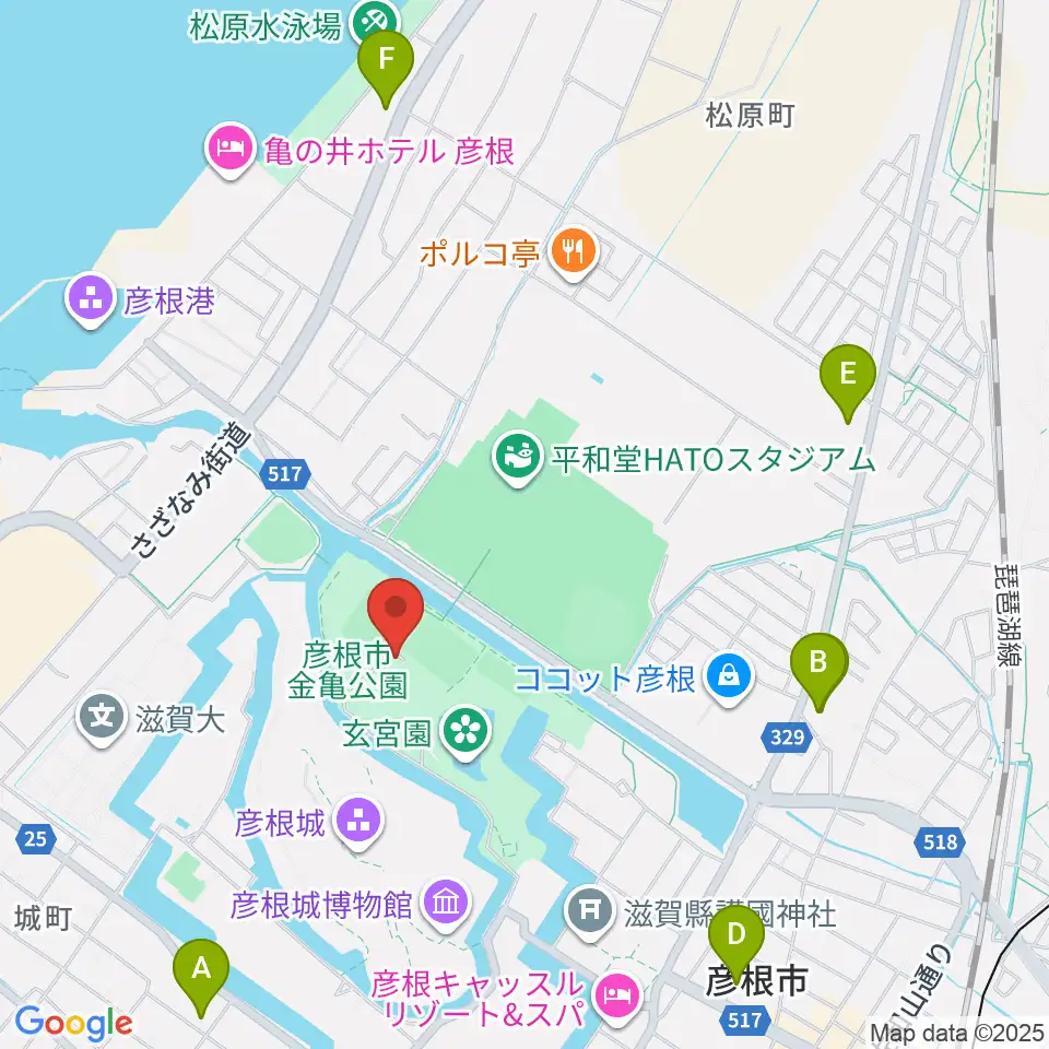 金亀公園多目的グラウンド周辺のコンビニエンスストア一覧地図