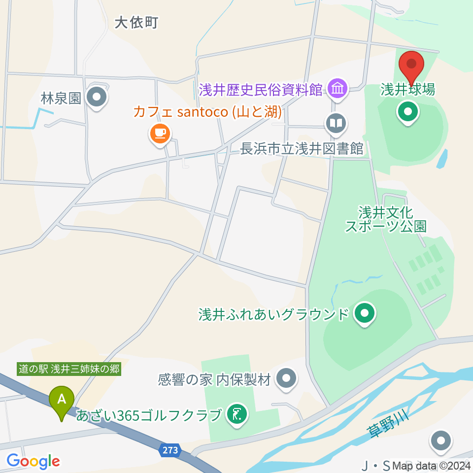 すぱーく浅井周辺のコンビニエンスストア一覧地図