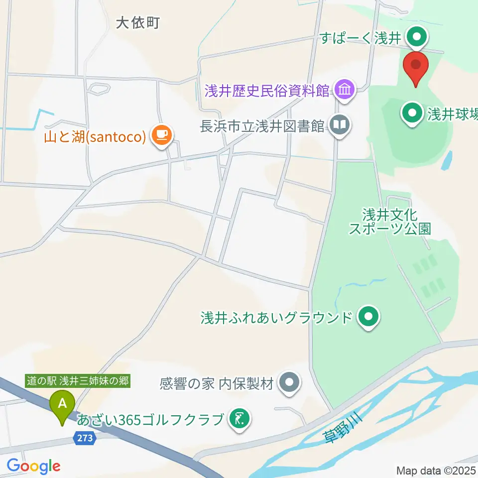 すぱーく浅井周辺のコンビニエンスストア一覧地図