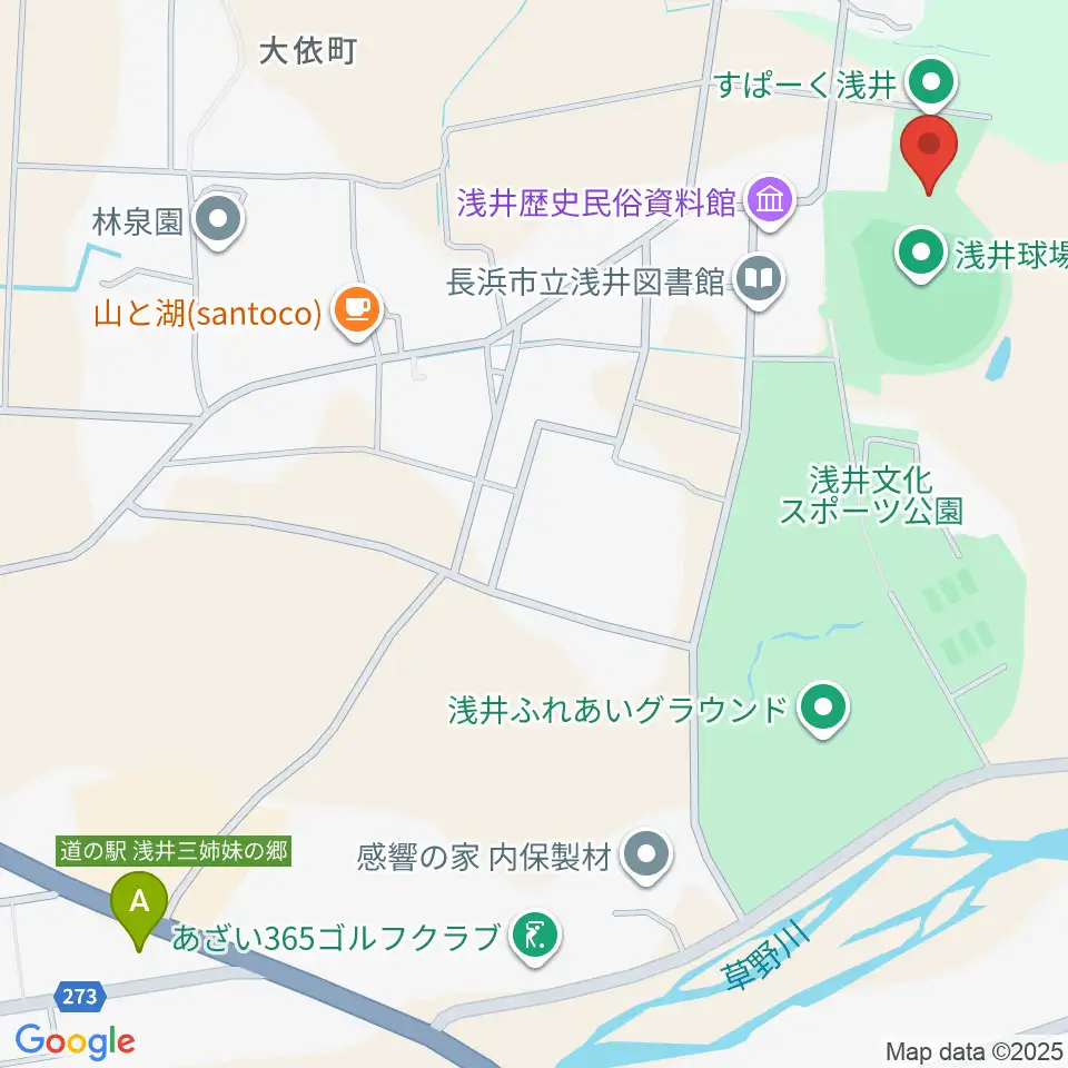 すぱーく浅井周辺のコンビニエンスストア一覧地図