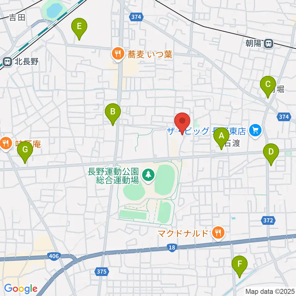 長野運動公園運動広場周辺のコンビニエンスストア一覧地図