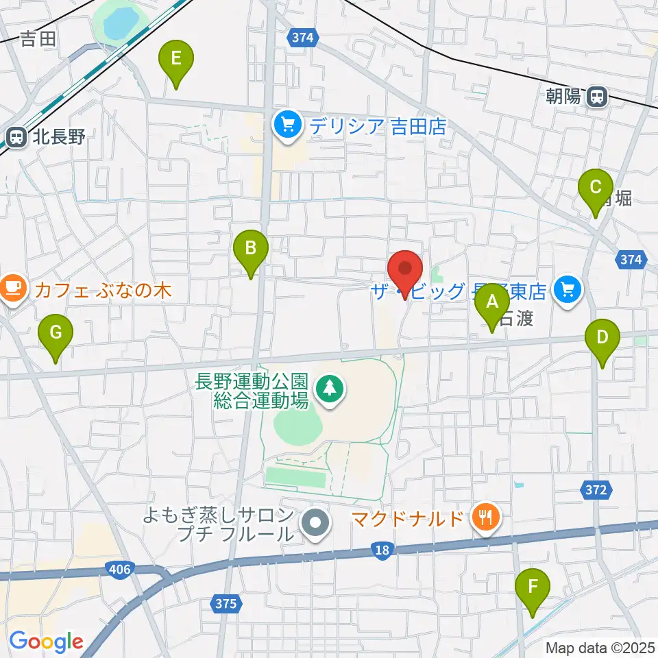 長野運動公園運動広場周辺のコンビニエンスストア一覧地図