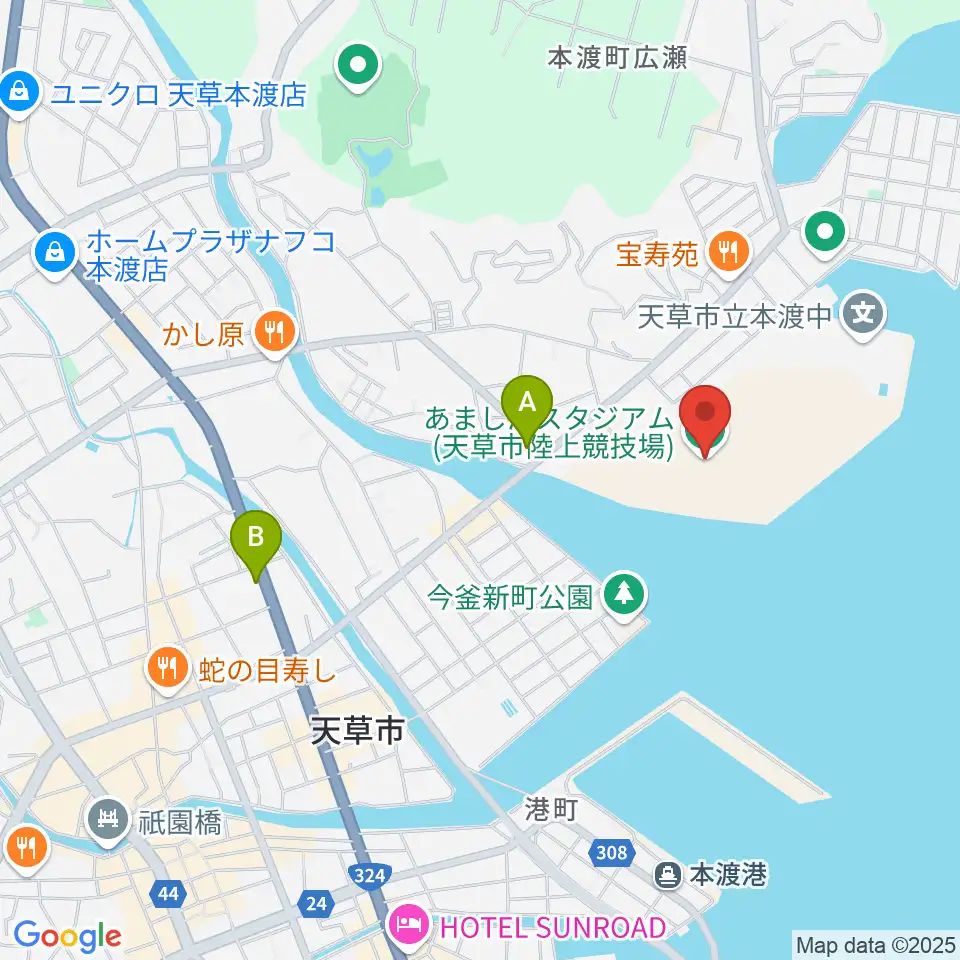 あましんスタジアム周辺のコンビニエンスストア一覧地図